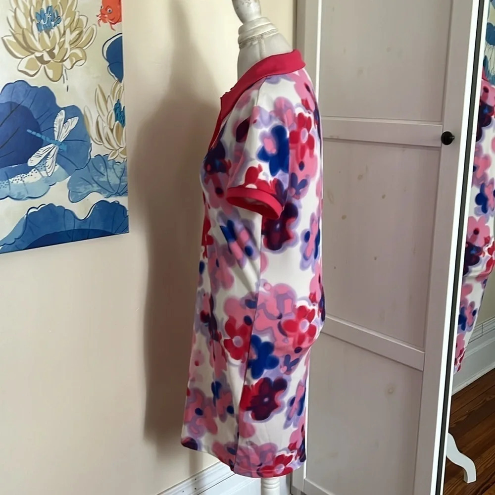Juicy by Juicy Couture Polo Style Shirtdress in a Floral Pattern - Size L - Picture 4 of 8